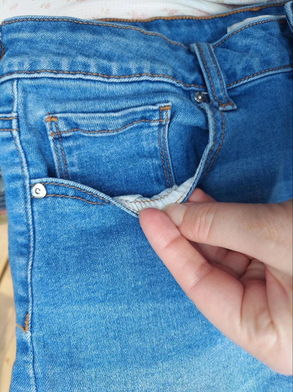 Forever 21 Cuffed Hem Medium Denim Shorts